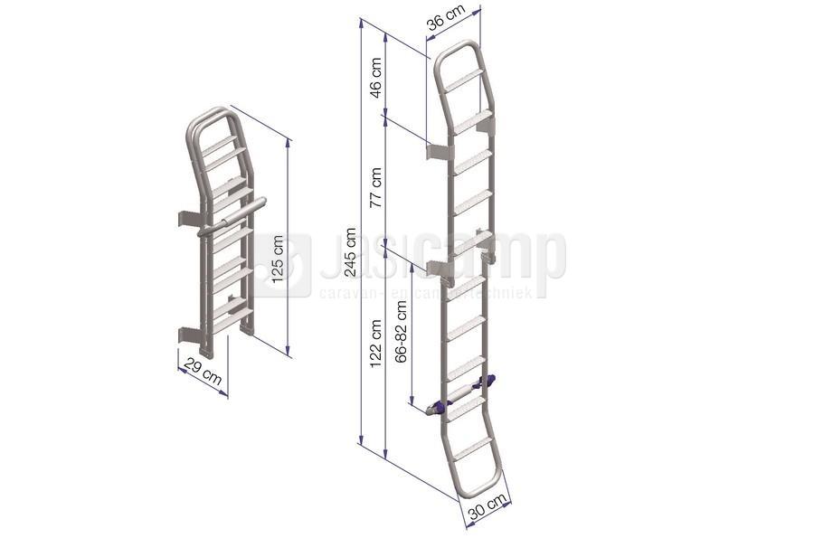 Thule Ladder 10 Steps opvouwbaar 245x30cm. nr. 307488
