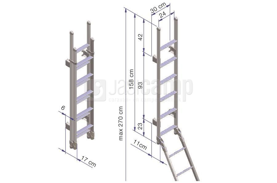Thule Ladder Deluxe 11 Steps opvouwbaar 270x30cm nr. 307497
