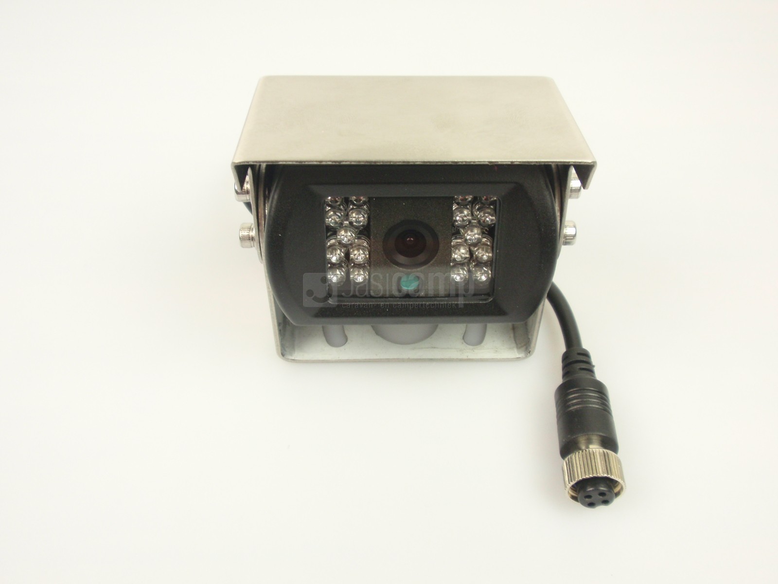 JCP-line camera systeem standaard set S100, 7 monitor, zonnekap, RVS camera, kabels  afstandsbediening.