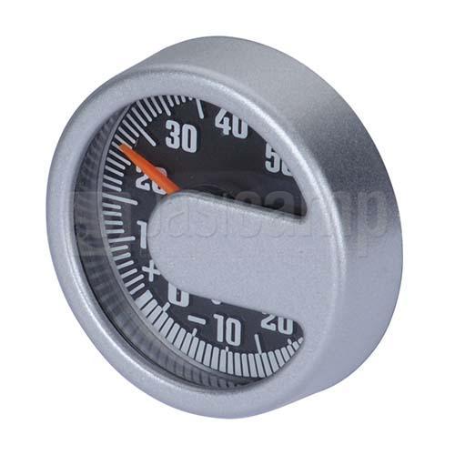 Luik Kwijtschelding native Ronde analoge thermometer zelfklevend binnen/buiten temp metaalkleurig  nr.10010301