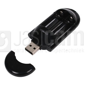 USB lader voor 2 penlight AA of AAA batterijen. nr.hqcharger03