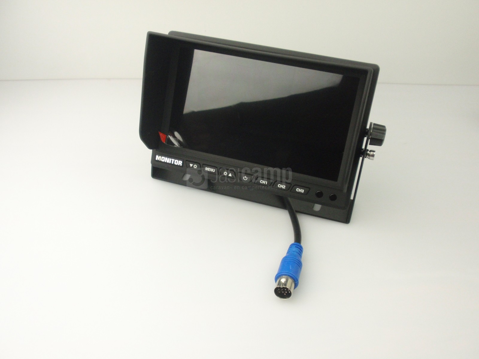 JCP-line camera systeem HD set S300, 7 monitor, zonnekap,HD kleuren camera, kabels en afstandsbediening.