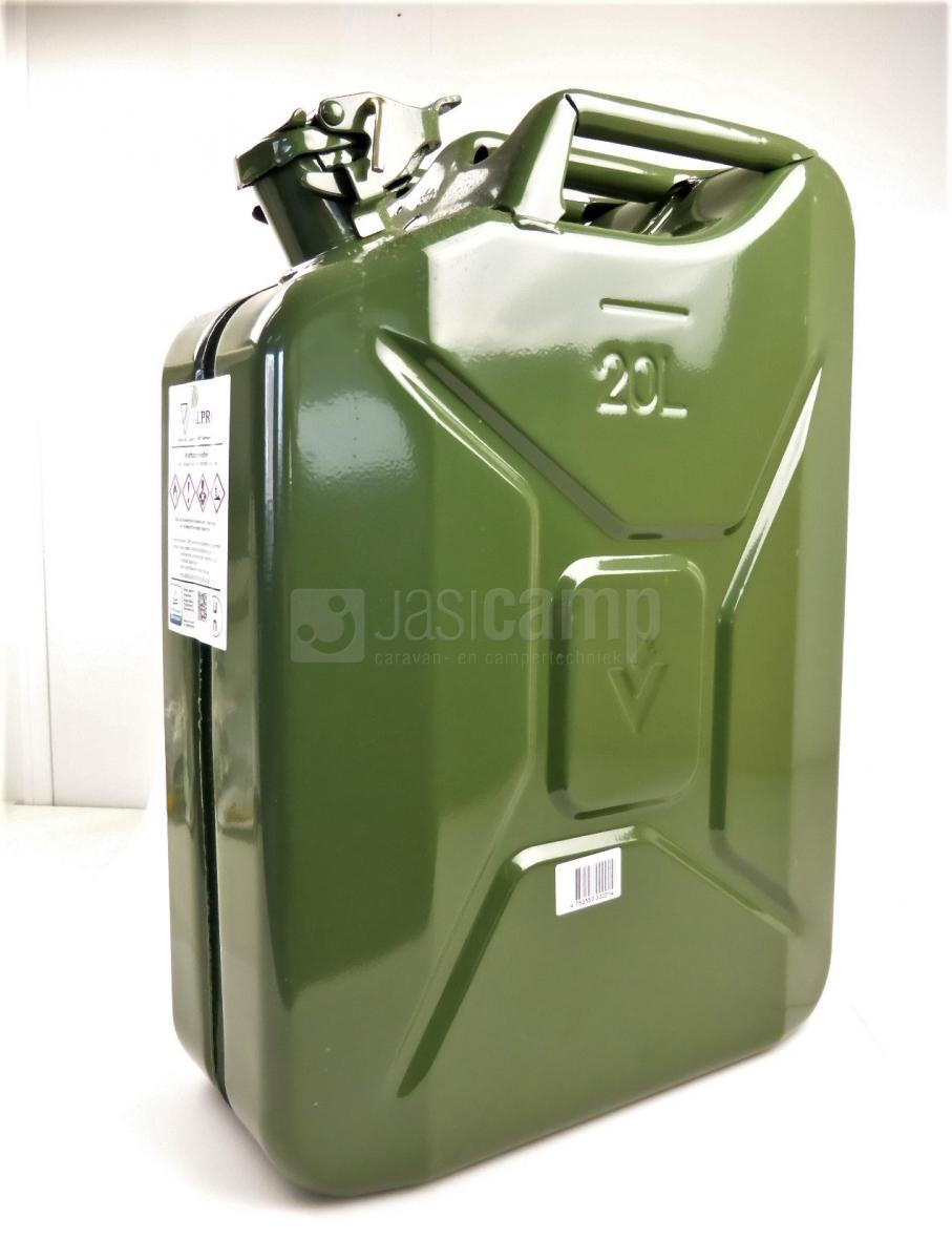 wond armoede Tarief Jerrycan 20 liter metaal groen RAL 6003 nr. 82.00.00