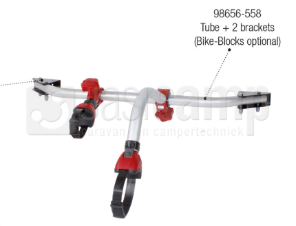 Beugel voor bevestiging fiets/scooter in garage (onderdeel totale set) zonder houders
nr.98656-558