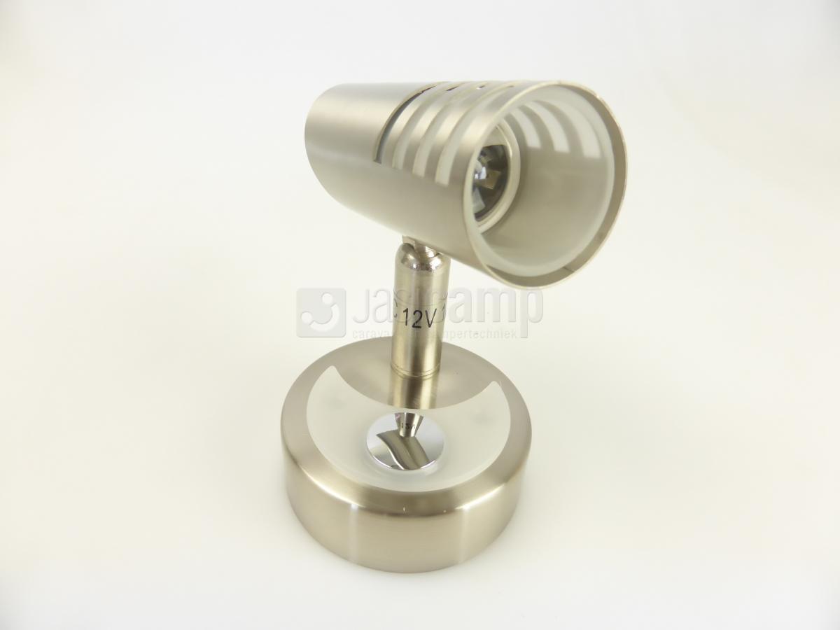 LED spot MINI ZEBRA opbouw metaal met Powerled 1W 12V met touch