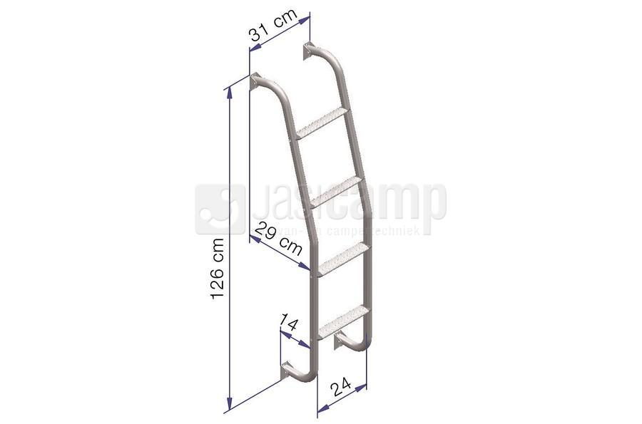 Thule ladder 4 steps 126x30cm. nr. 307490